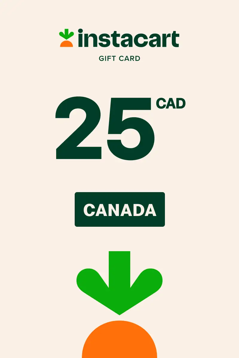 Instacart 25 CAD Gift Card (Canada) - Digital Key