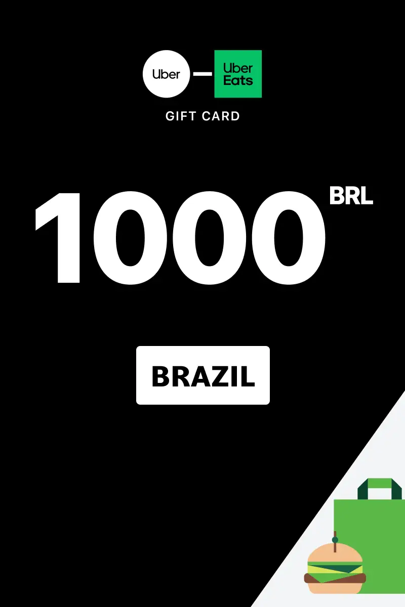 Uber Rides and Uber Eats 1000 BRL Gift Card (Brazil) - Digital Key