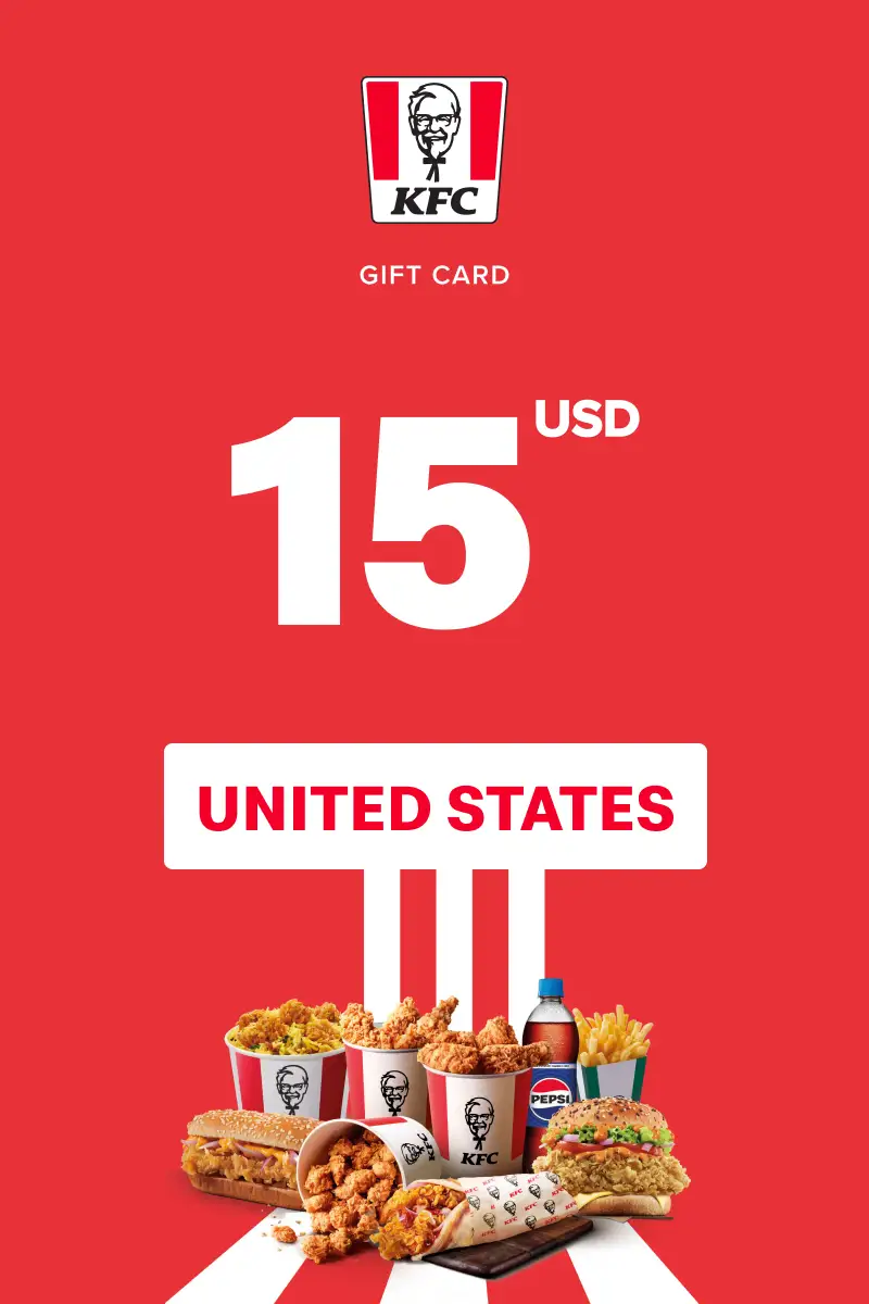 KFC 15 USD Gift Card (United States) - Digital Key