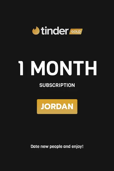 Tinder Gold 1 Month Subscription (Jordan) - Digital Key