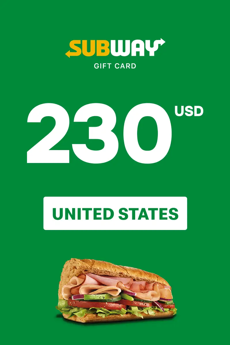 Subway 230 USD Gift Card (United States) - Digital Key