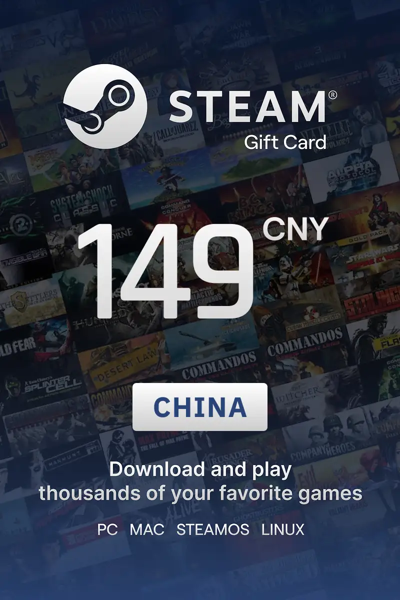 Steam Wallet 149 CNY Gift Card (China) - Digital Key