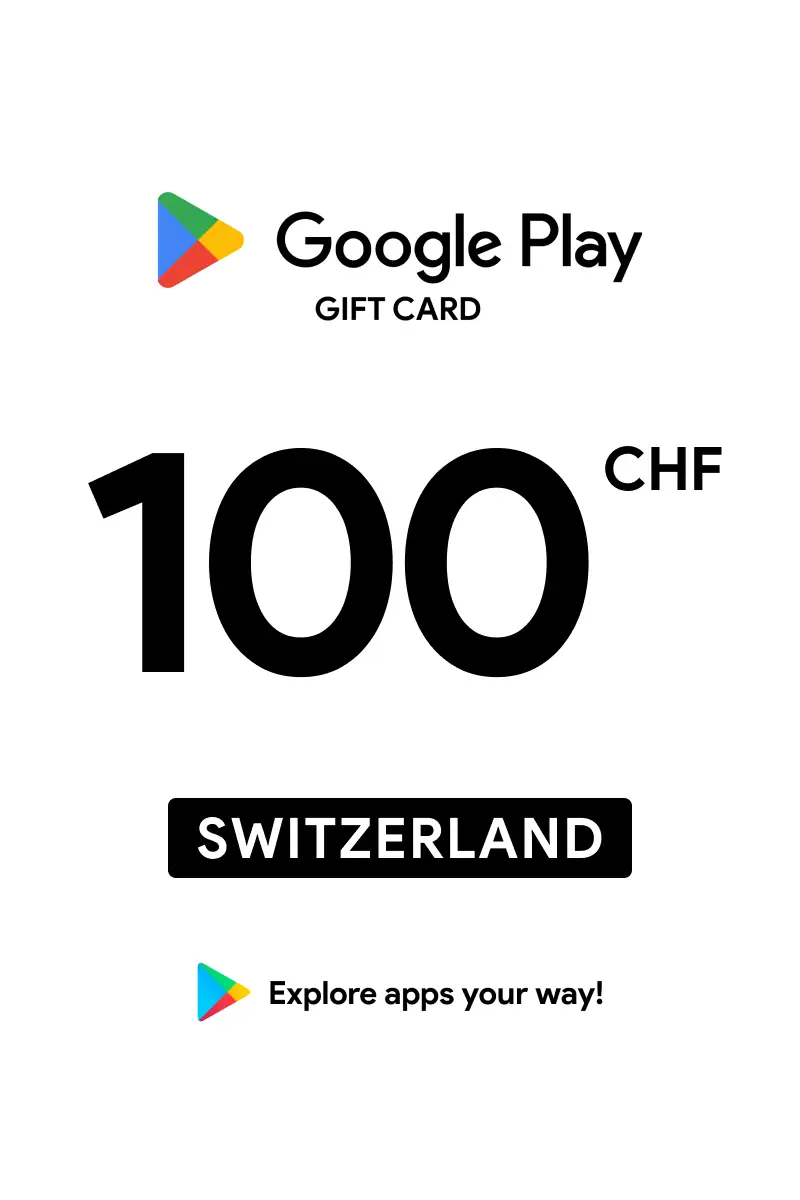 Google Play 100 CHF Gift Card (Switzerland) - Digital Key