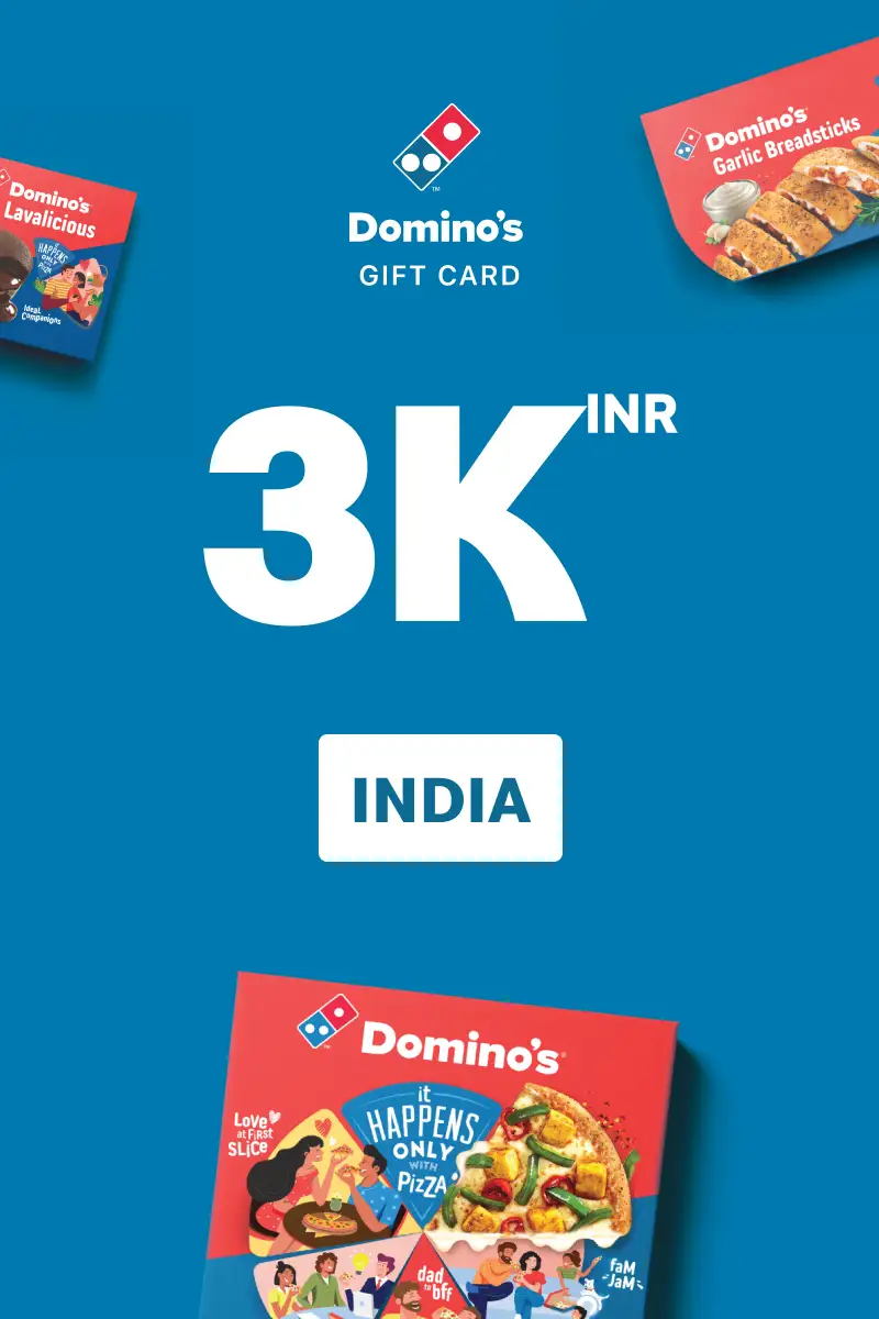 Dominos Pizza 3000 INR Gift Card (India) - Digital Key