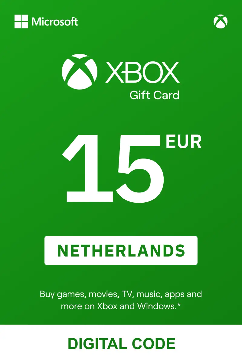 Xbox 15 EUR Gift Card (Netherlands) - Digital Key