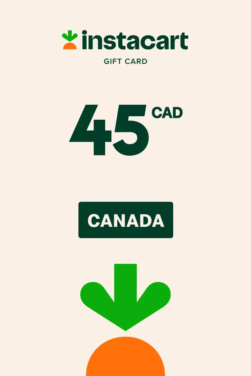 Instacart 45 CAD Gift Card (Canada) - Digital Key