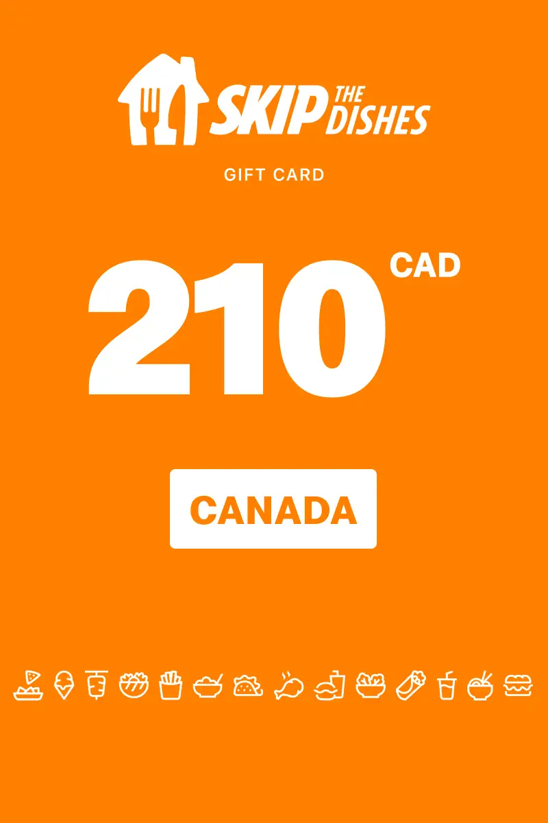 SkipTheDishes 210 CAD Gift Card (Canada) - Digital Key