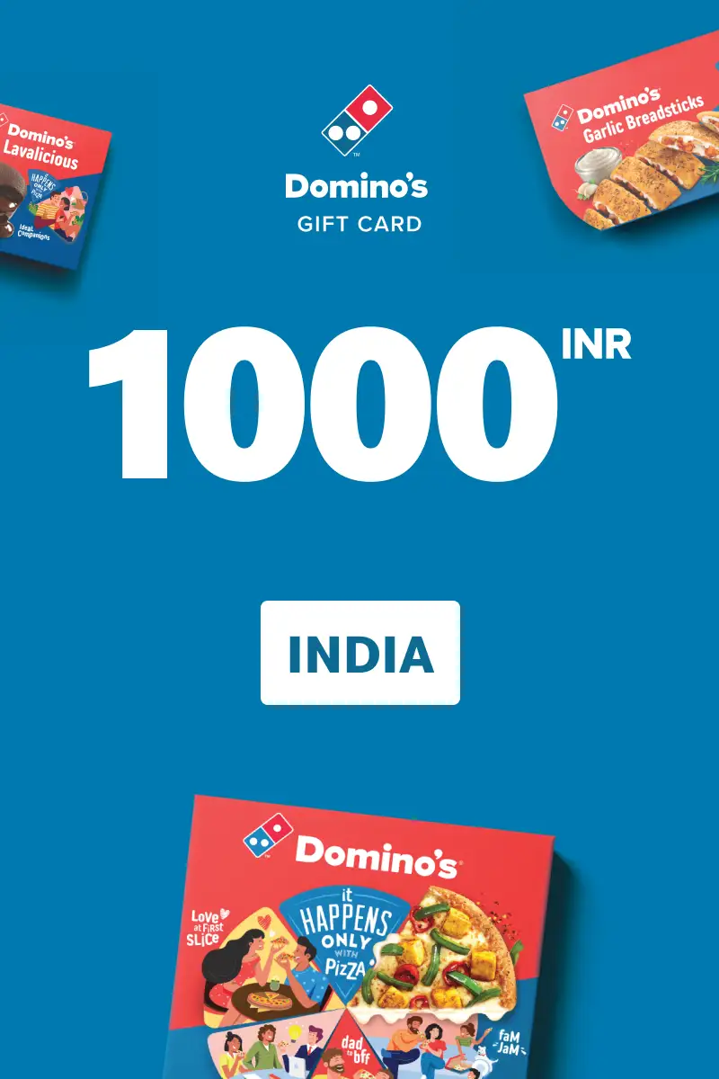 Dominos Pizza 1000 INR Gift Card (India) - Digital Key