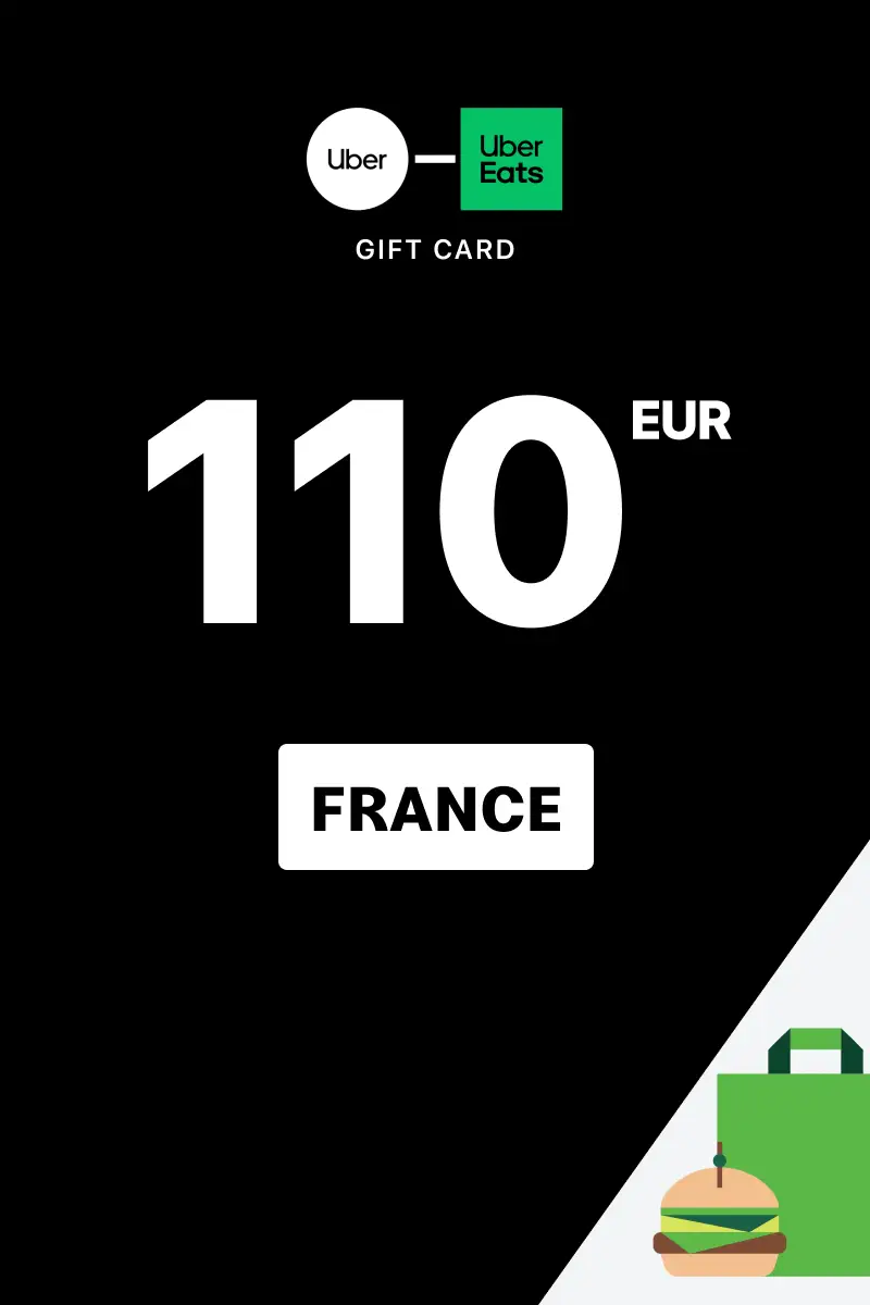 Uber Rides and Uber Eats 110 EUR Gift Card (France) - Digital Key