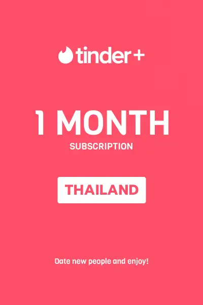Tinder Plus - 1 Month Subscription (Thailand) - Digital Key