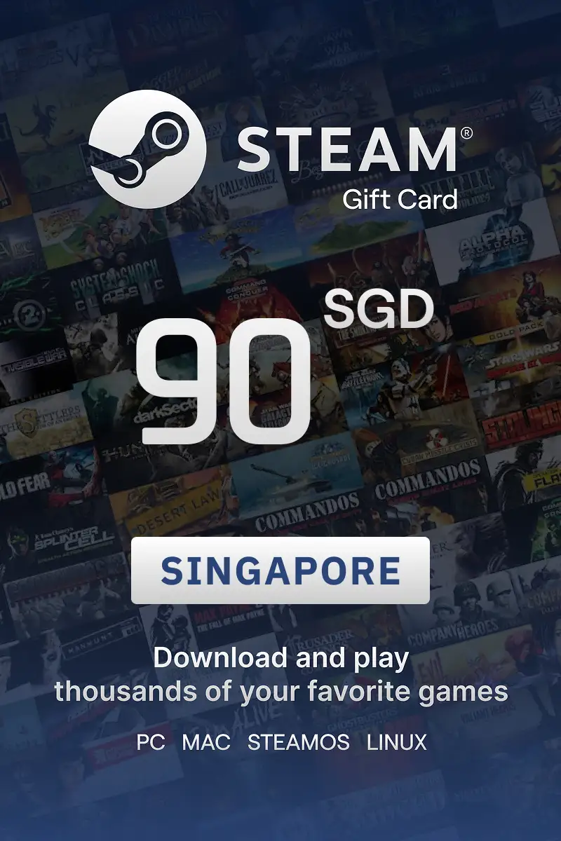 Steam Wallet 90 SGD Gift Card (Singapore) - Digital Key