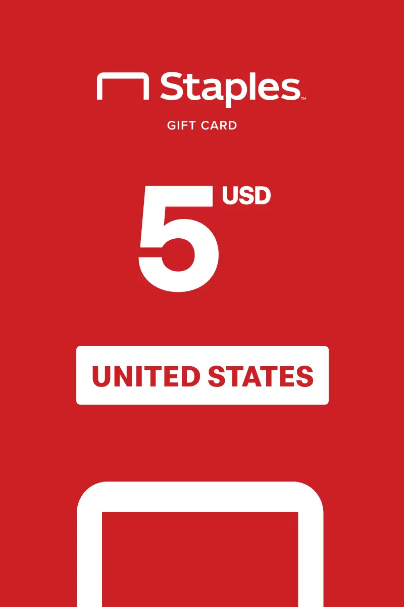 Staples 5 USD Gift Card (United States) - Digital Key