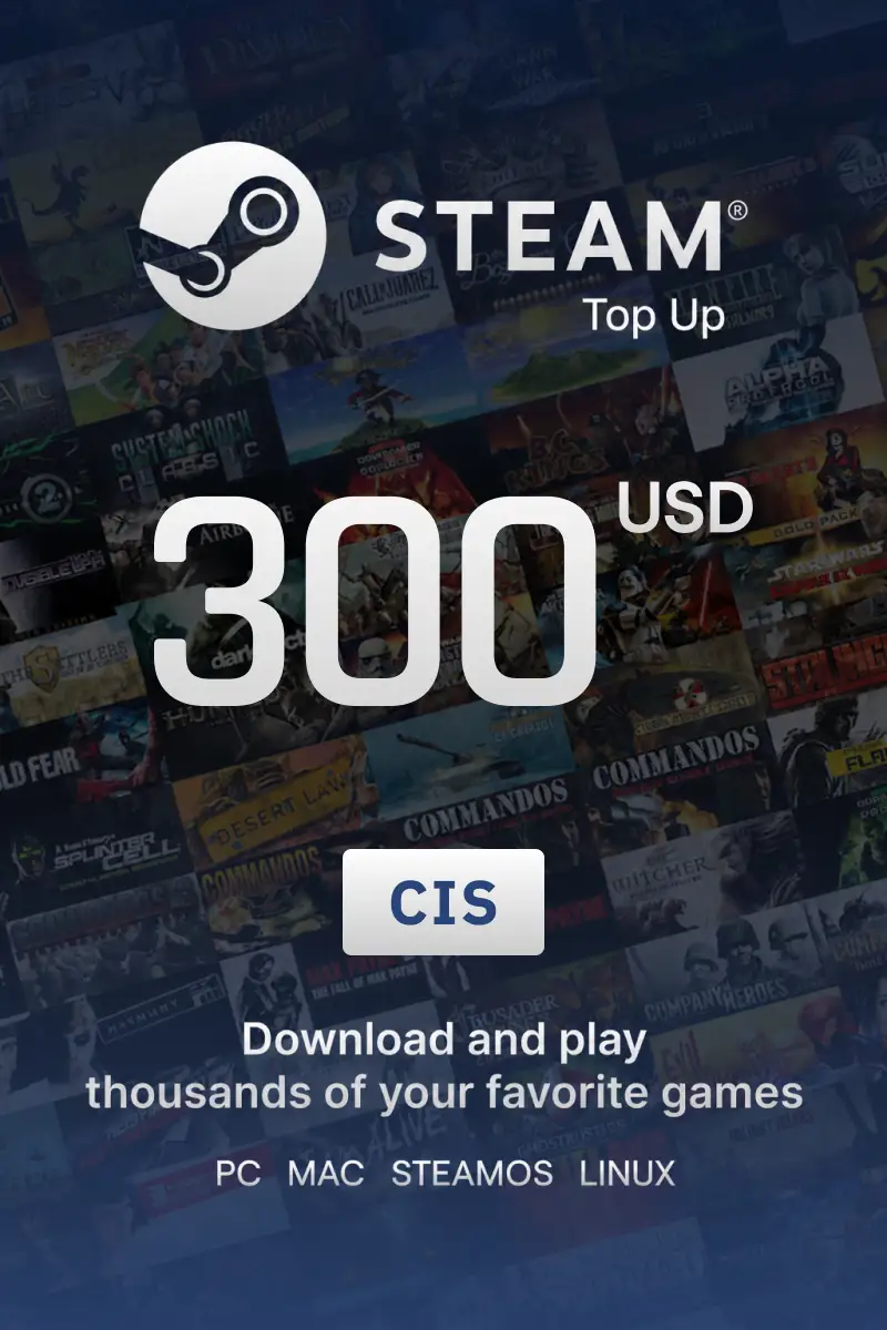 Steam Top Up 300 USD (CIS) - Directopup - Digital Key