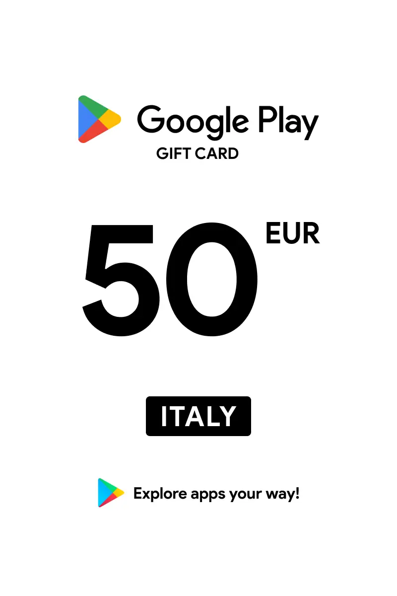 Google Play 50 EUR Gift Card (Italy) - Digital Key