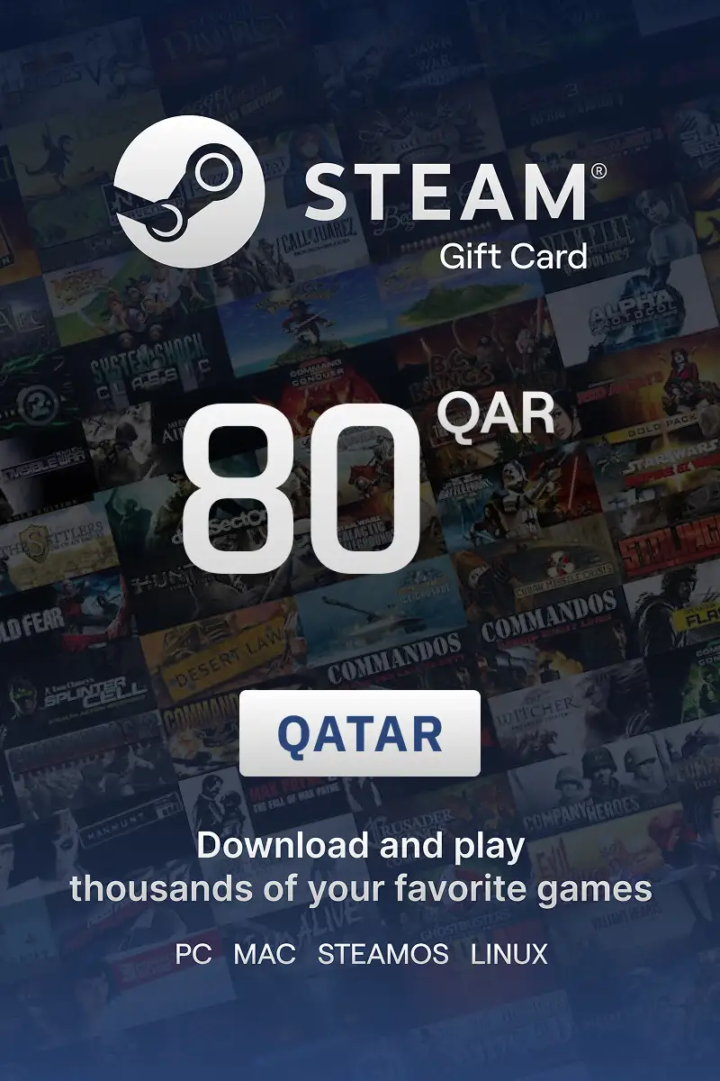 Steam Wallet 80 QAR Gift Card (Qatar) - Digital Key