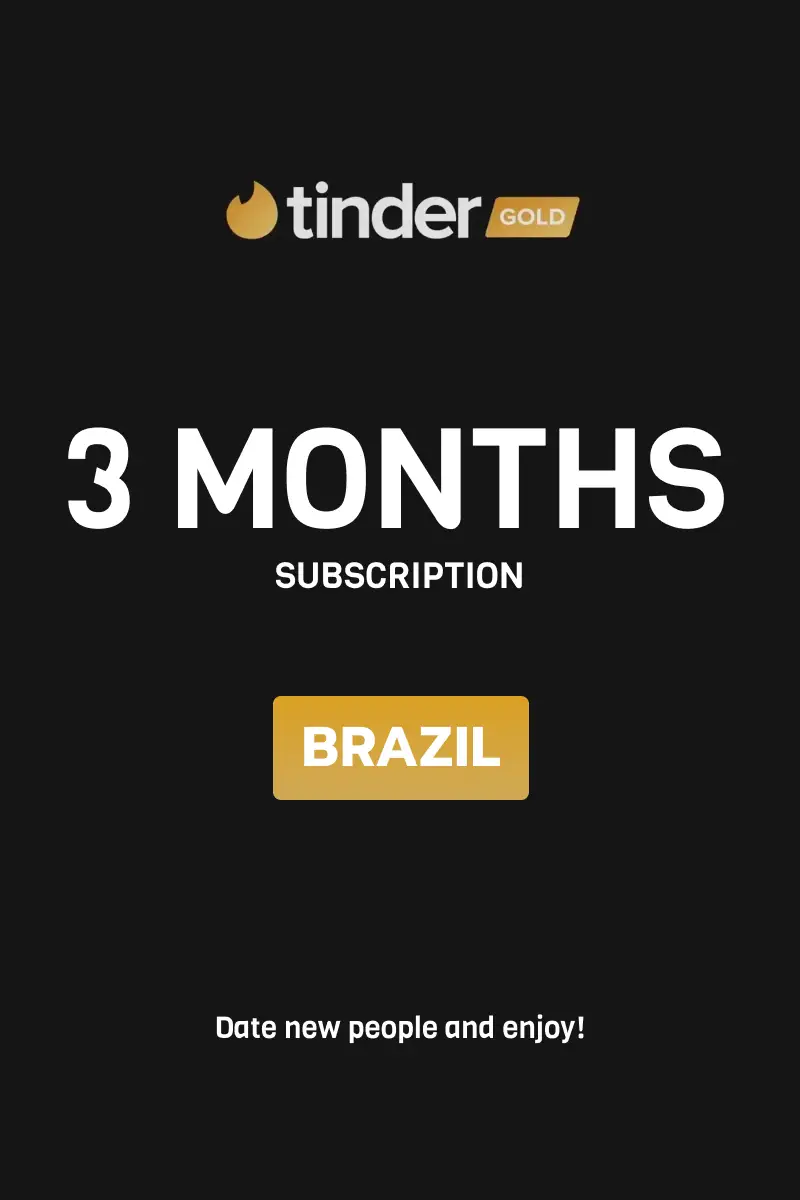 Tinder Gold 3 Months Subscription (Brazil) - Digital Key