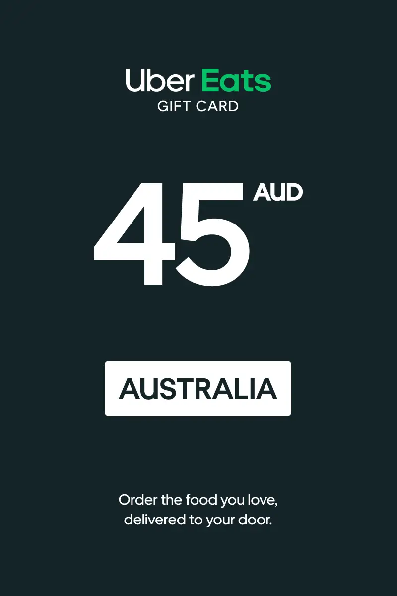 Uber Eats 45 AUD Gift Card (Australia) - Digital Key