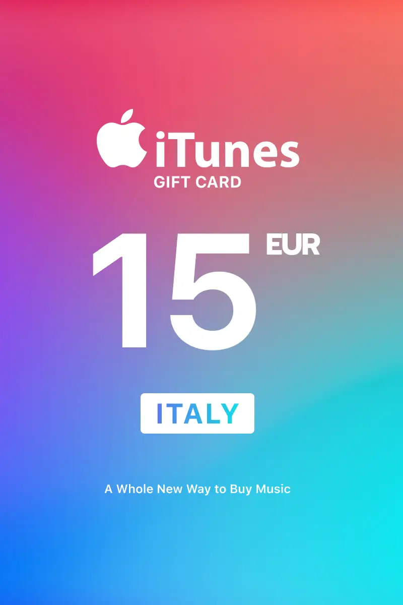 Apple iTunes 15 EUR Gift Card (Italy) - Digital Key