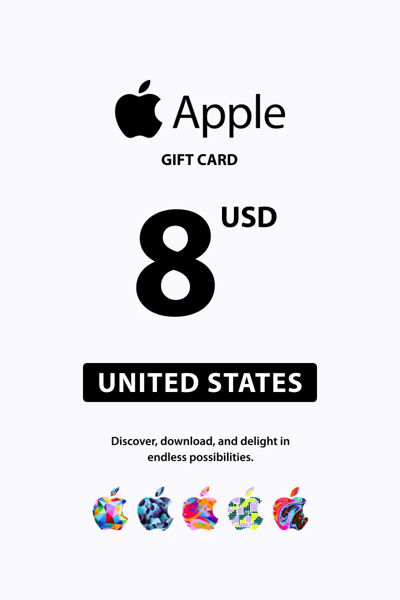 Apple 8 USD Gift Card (United States) - Digital Key