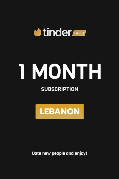 Tinder Gold 1 Month Subscription (Lebanon) - Digital Key
