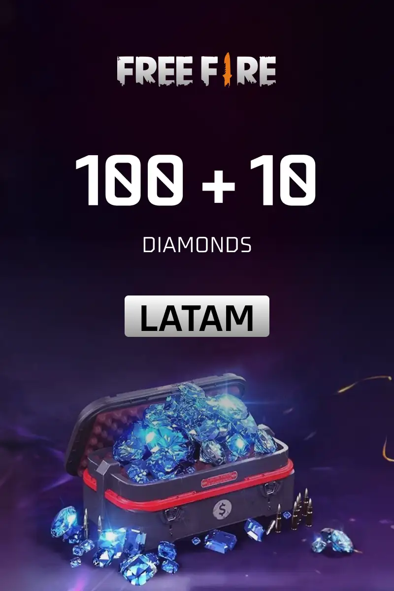 Garena Free Fire - 100 + 10 Diamonds (LATAM) - Digital Key