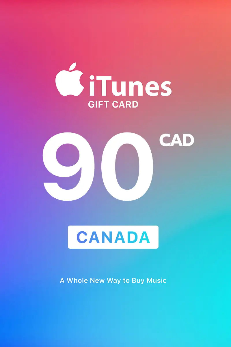 Apple iTunes 90 CAD Gift Card (Canada) - Digital Key