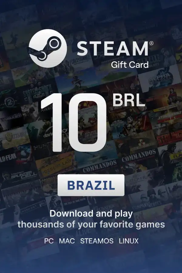 Steam Wallet 10 BRL Gift Card (Brazil) - Digital Key