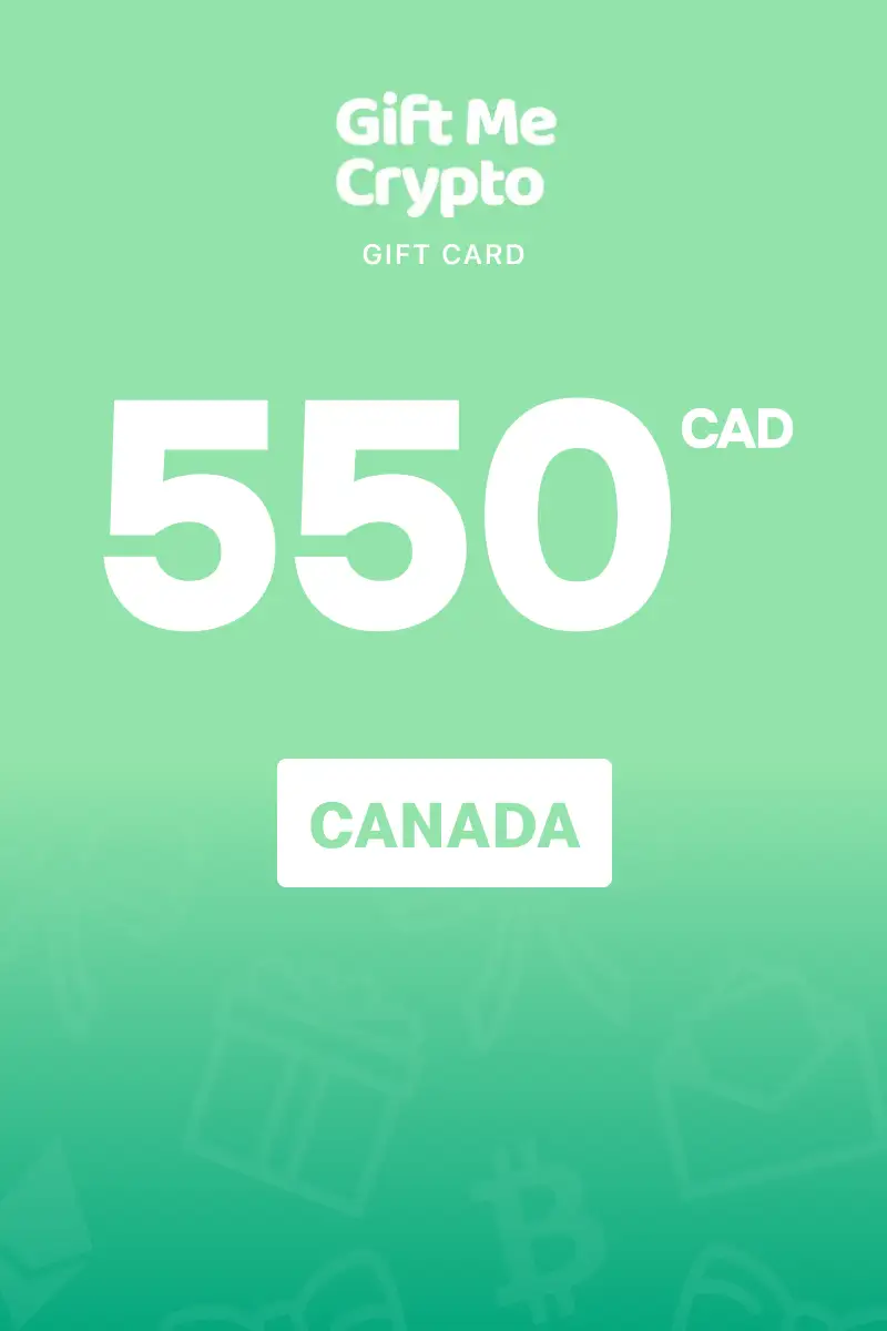 Gift Me Crypto 550 CAD Gift Card (Canada) - Digital Key