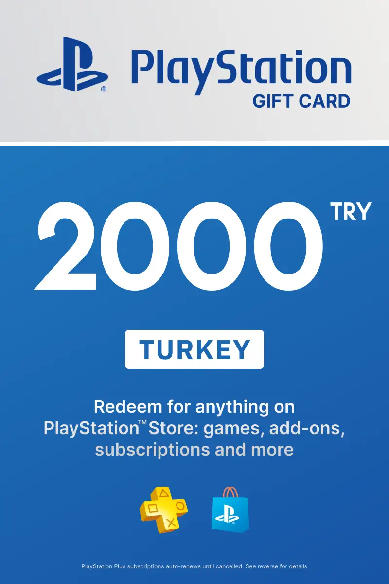 PlayStation Store 2000 TRY Gift Card (Turkey) - Digital Key