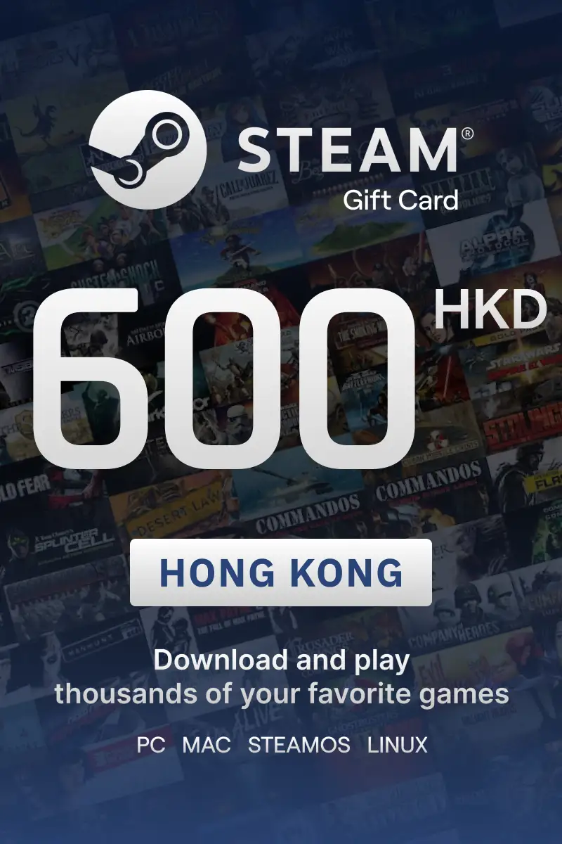 Steam Wallet 600 HKD Gift Card (Hong Kong) - Digital Key