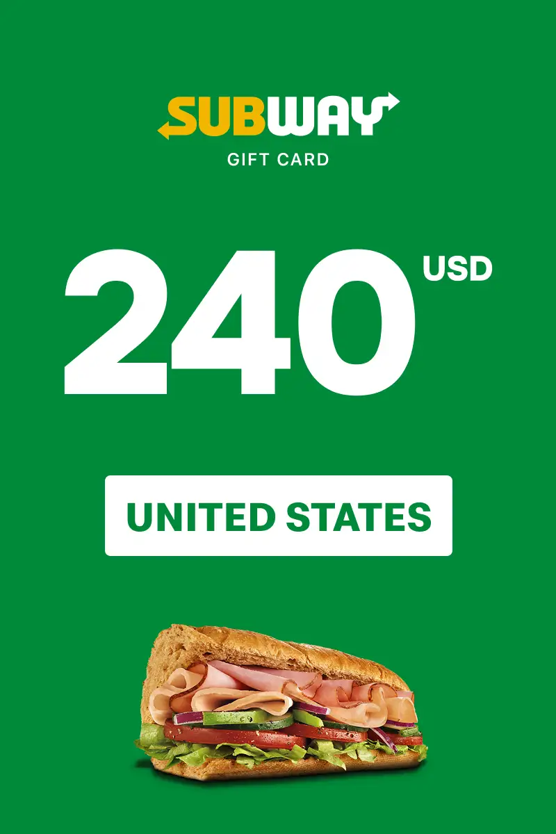 Subway 240 USD Gift Card (United States) - Digital Key