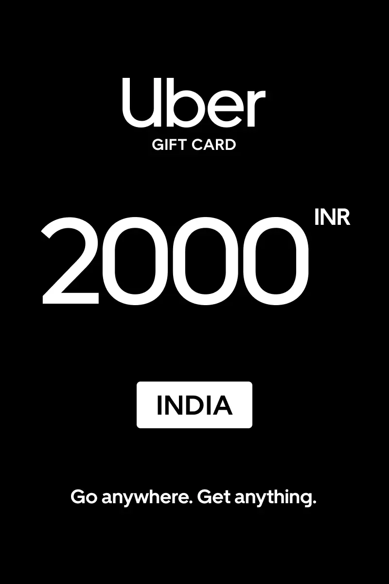 Uber 2000 INR Gift Card (India) - Digital Key