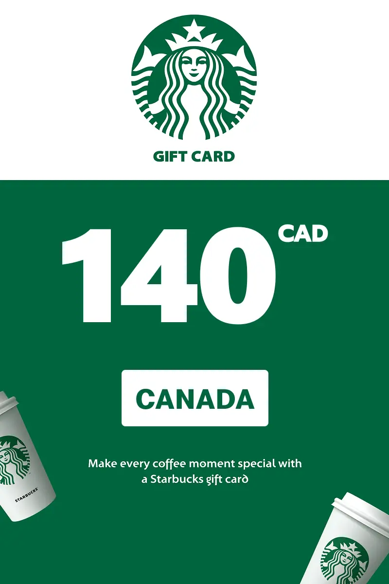 Starbucks 140 CAD Gift Card (Canada) - Digital Key