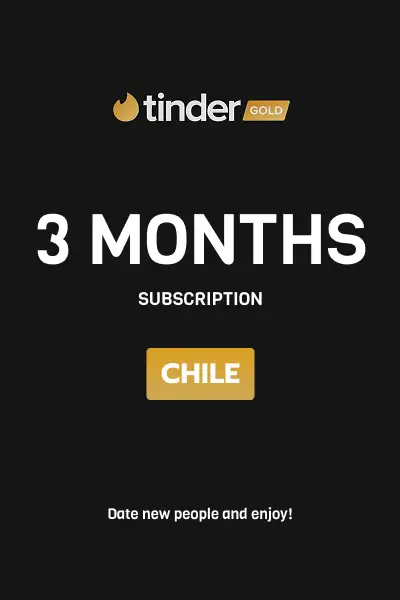 Tinder Gold 3 Months Subscription (Chile) - Digital Key