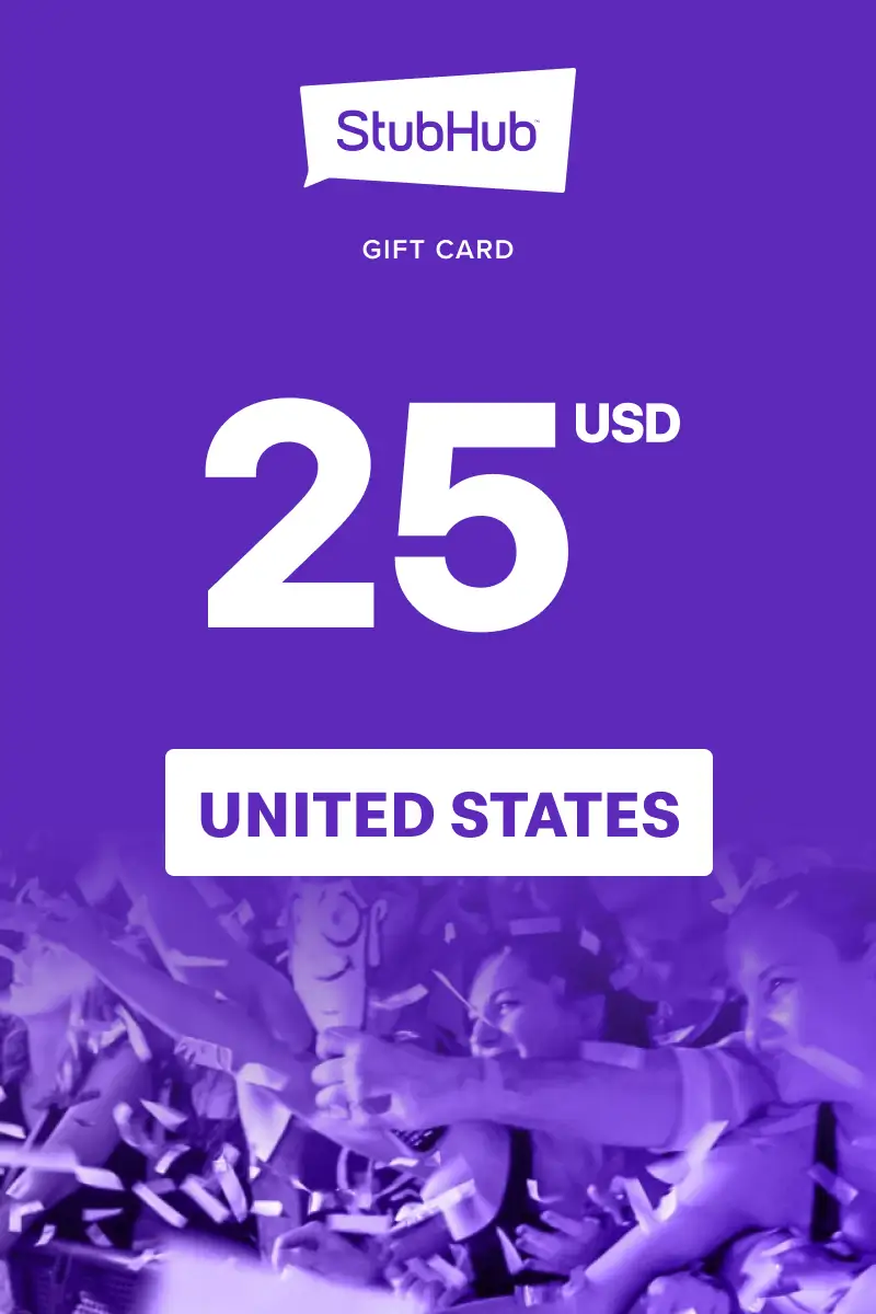 StubHub 25 USD Gift Card (United States) - Digital Key