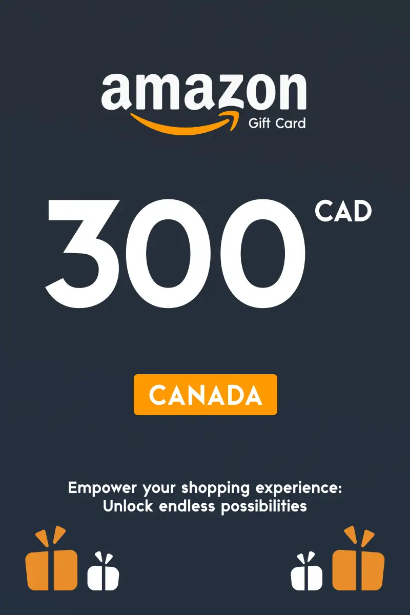 Amazon 300 CAD Gift Card (Canada) - Digital Key