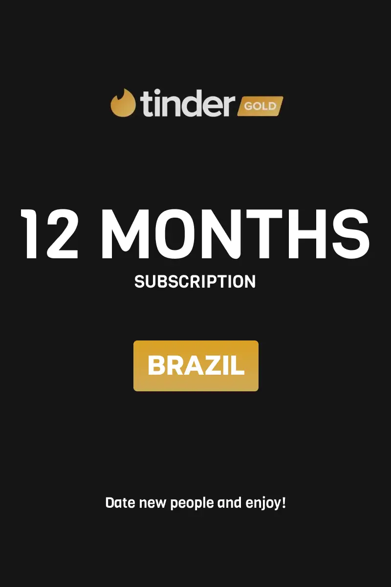 Tinder Gold 12 Months Subscription (Brazil) - Digital Key