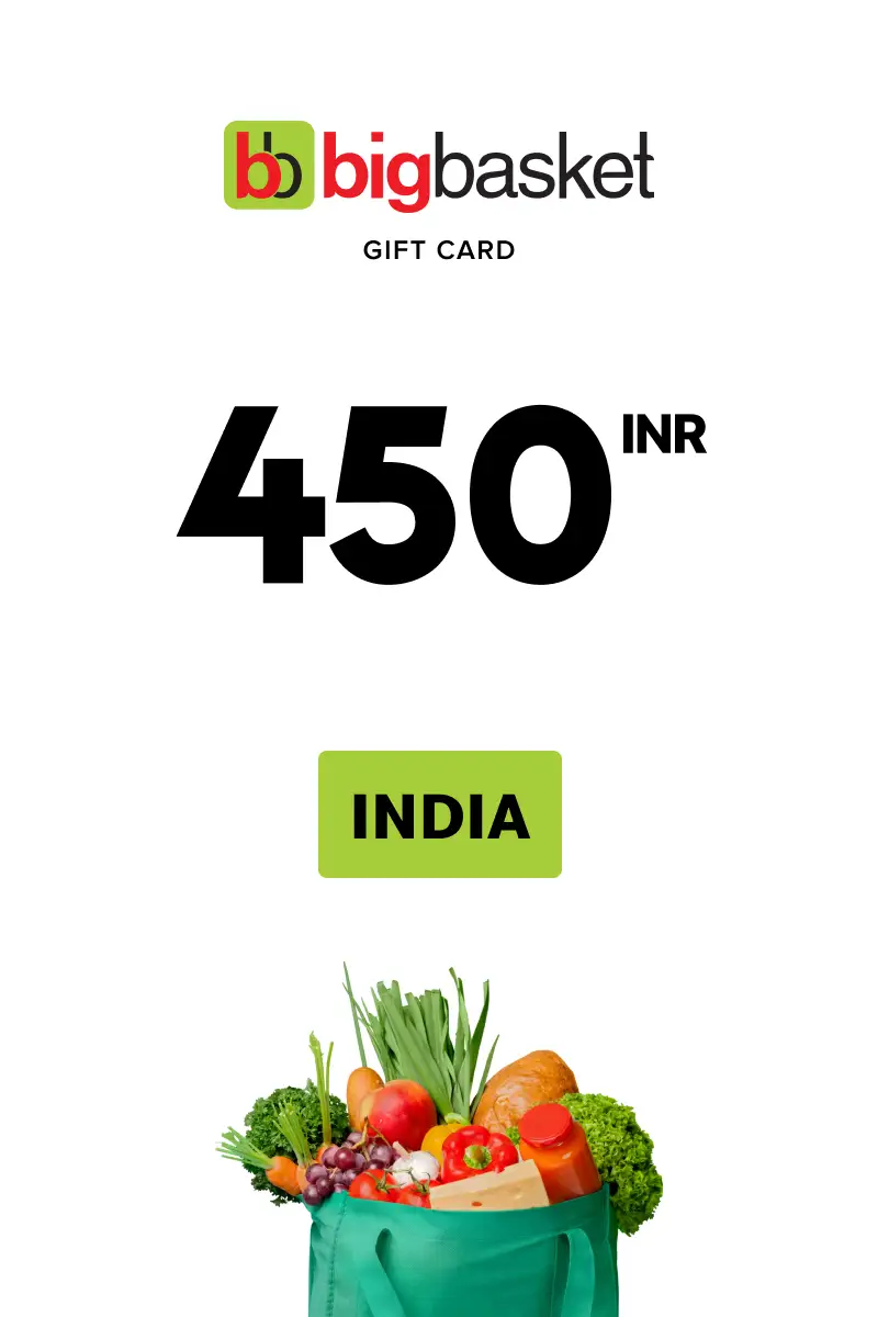 Bigbasket 450 INR Gift Card (India) - Digital Key