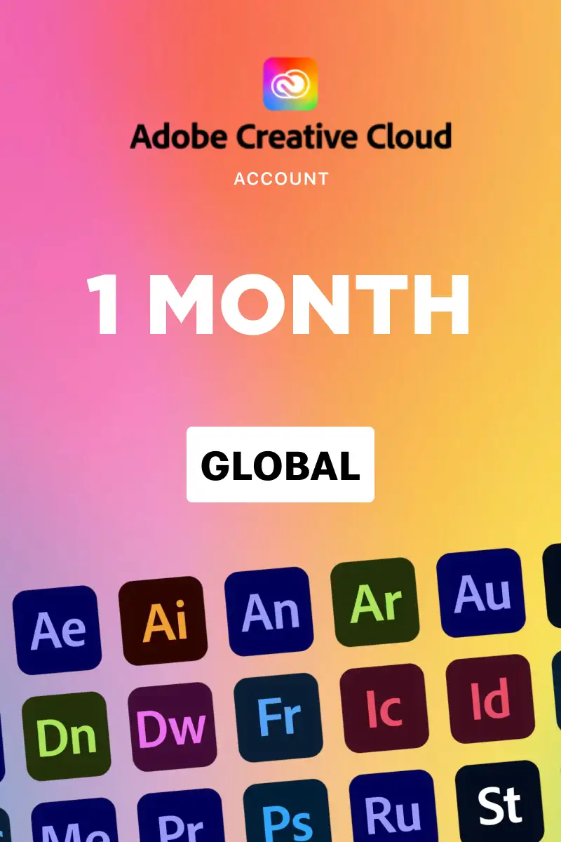 Adobe Creative Cloud Standard - 1 Month (Global) - Adobe Account