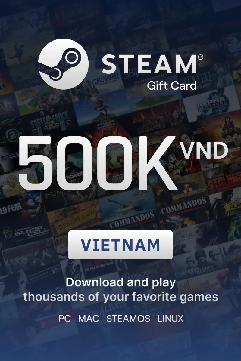Steam Wallet 500000 VND Gift Card (Vietnam) - Digital Key