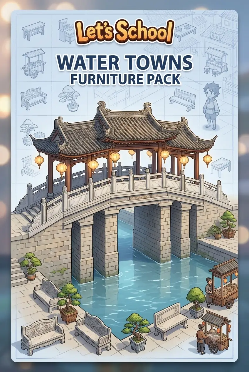 Let's School - Water Towns Furniture Pack DLC (Global) (PC) - Steam - Digital Key