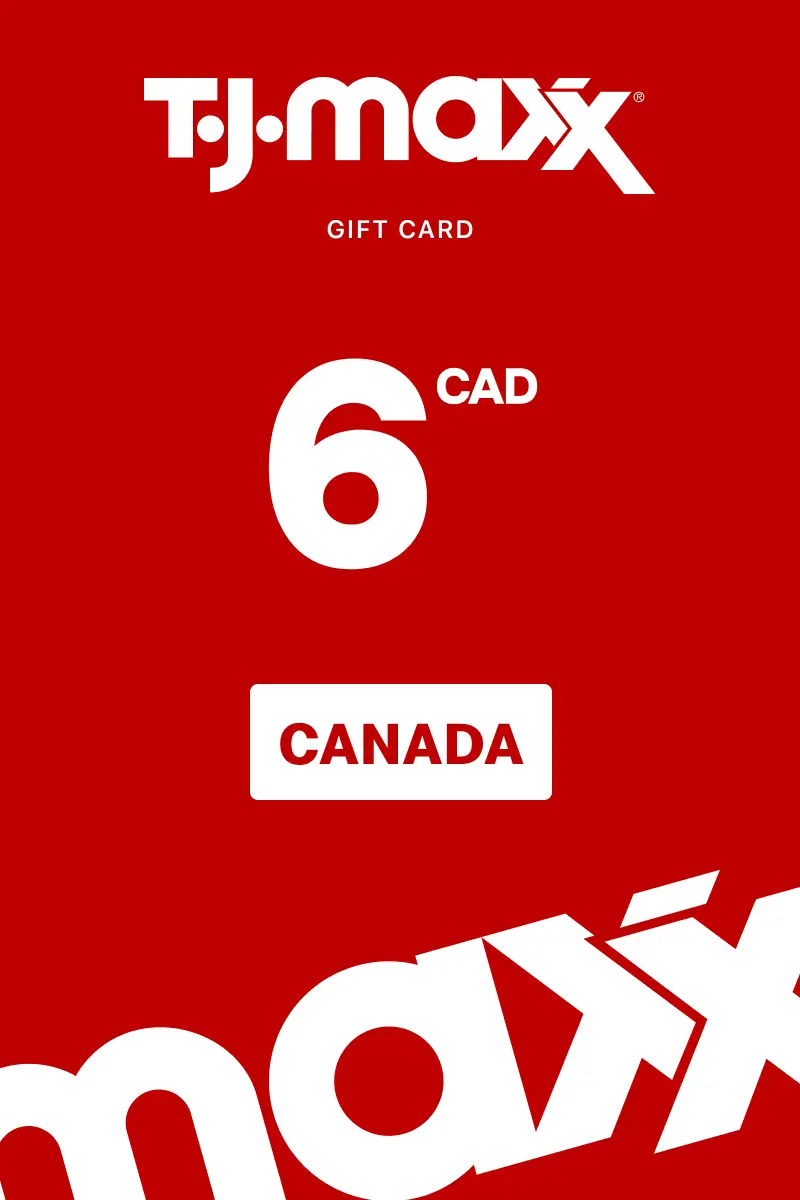 TJX 6 CAD Gift Card (Canada) - Digital Key