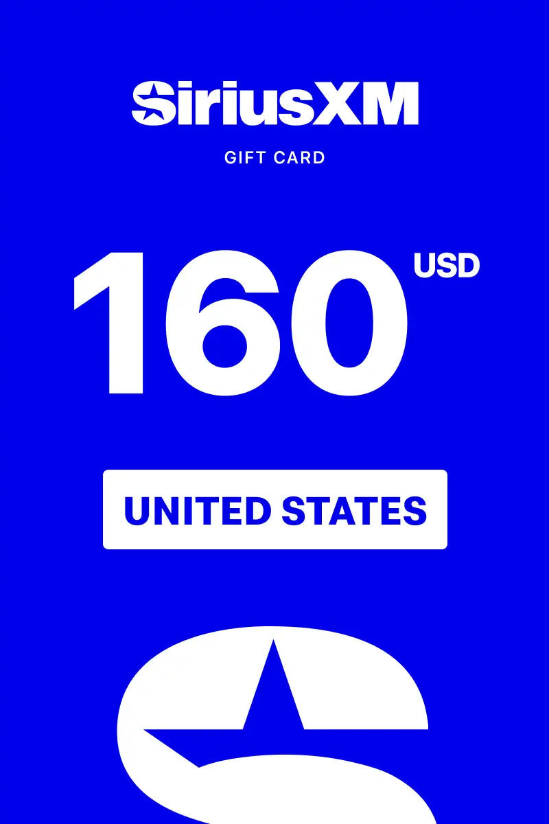 SiriusXM 160 USD Gift Card (United States) - Digital Key