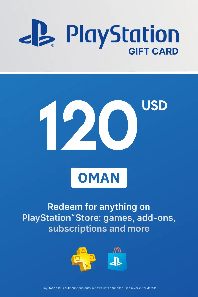 PlayStation Store 120 USD Gift Card (Oman) - Digital Key