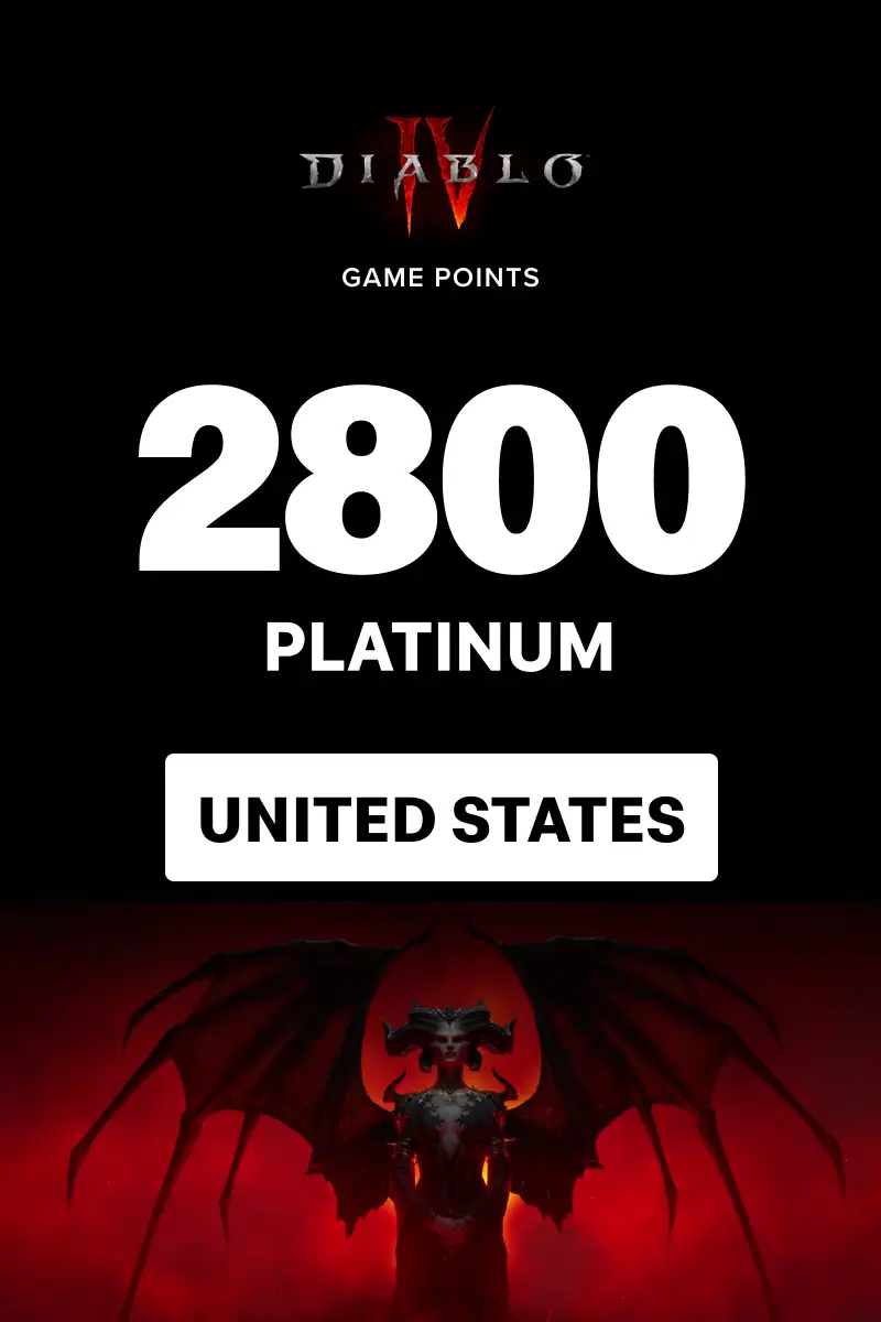 Diablo 4 - 2800 Platinum (United States) (Xbox One / Xbox Series X|S) - Xbox Live - Digital Key