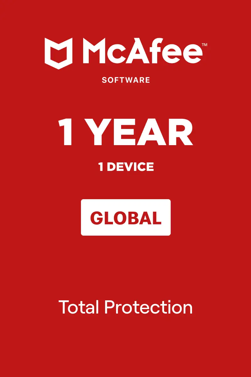 McAfee Total Protection (Global) - 1 Device 1 Year - Digital Key