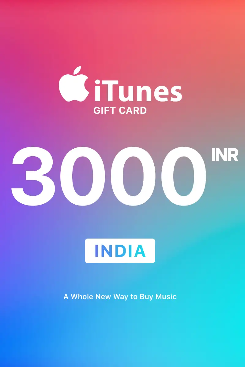Apple iTunes 3000 INR Gift Card (India) - Digital Key