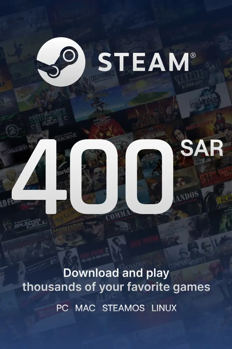 

Steam Wallet 400 SAR Gift Card (SA) - Digital Code