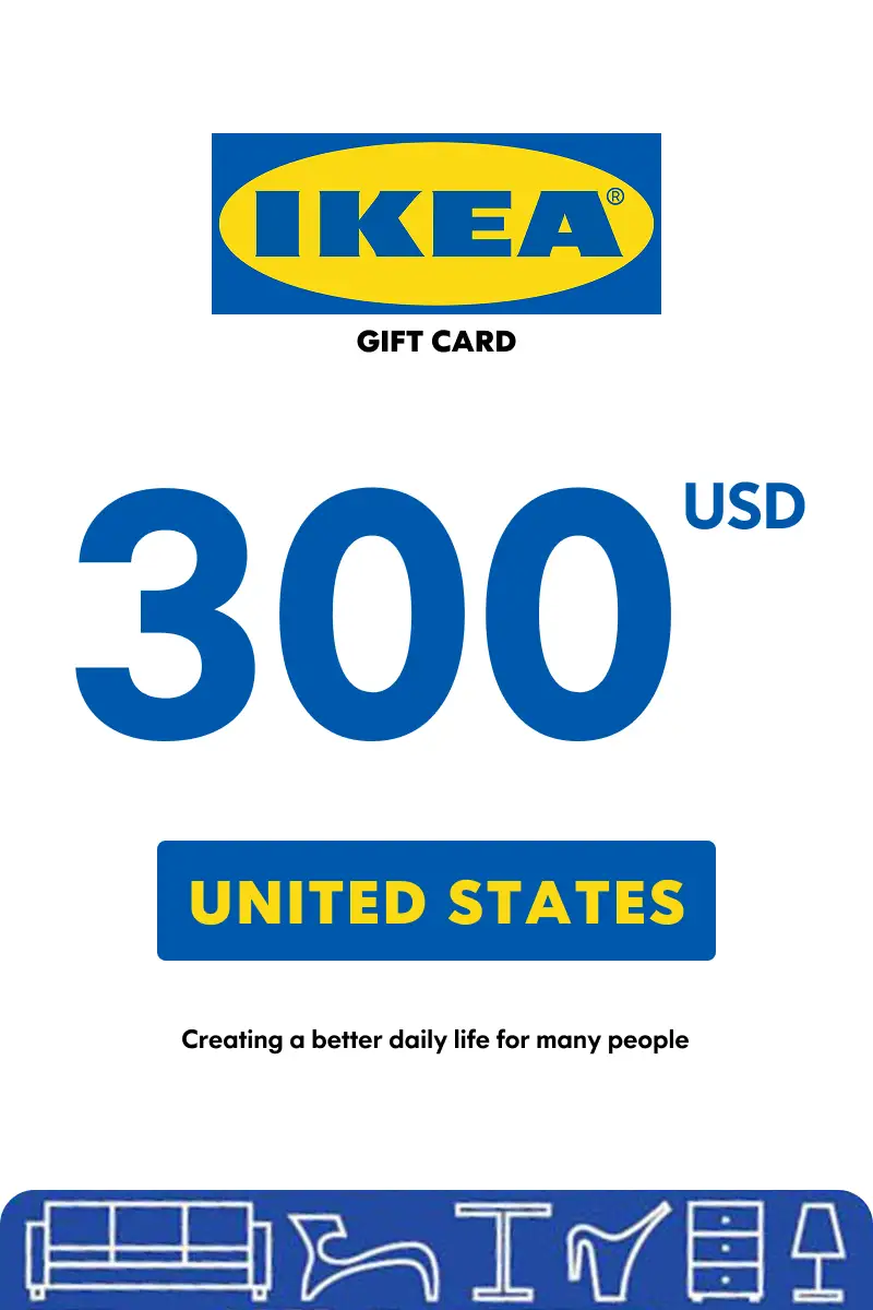 Ikea 300 USD Gift Card (United States) - Digital Key
