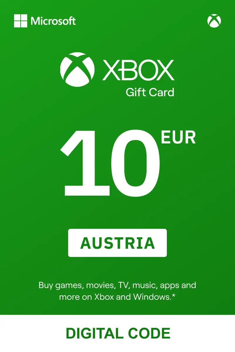 Xbox 10 EUR Gift Card (Austria) - Digital Key